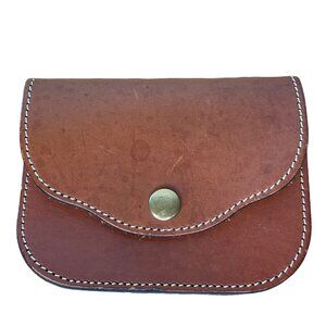 Handcrafted Leather Pouch Tui & Jennie Brass Snap Closure Belt Bag Australia